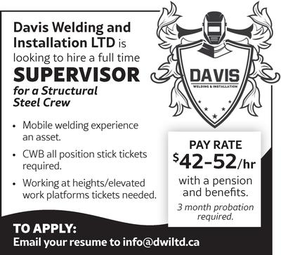 DAVIS WELDING & INSTALLATION LTD. 3