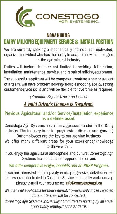 CONESTOGO AGRI SYSTEMS INC. 6