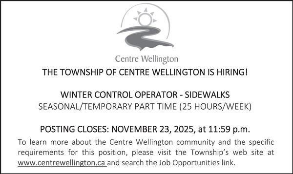 TOWNSHIP OF CENTRE WELLINGTON 3